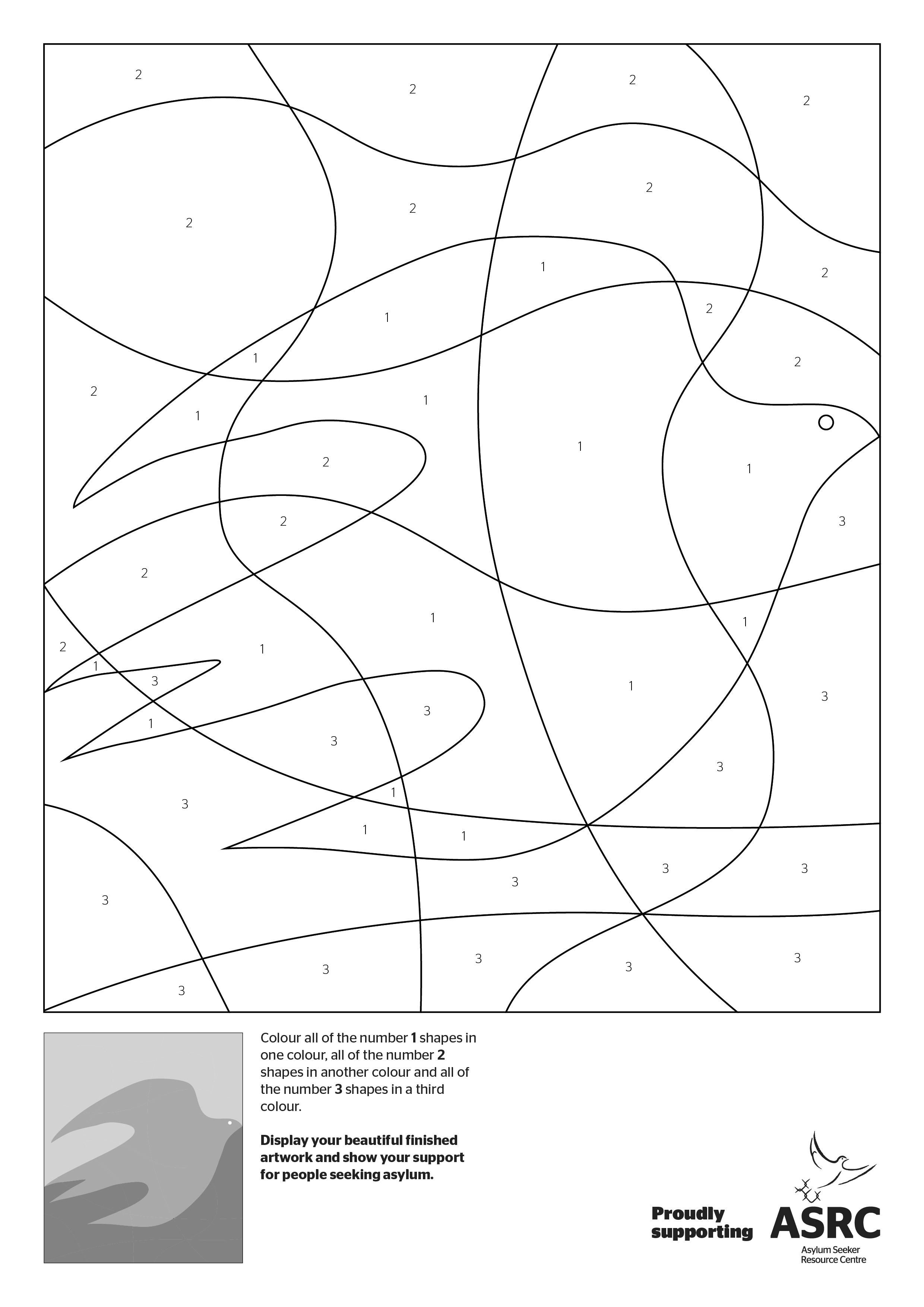 A4 colouring sheet  - younger children
