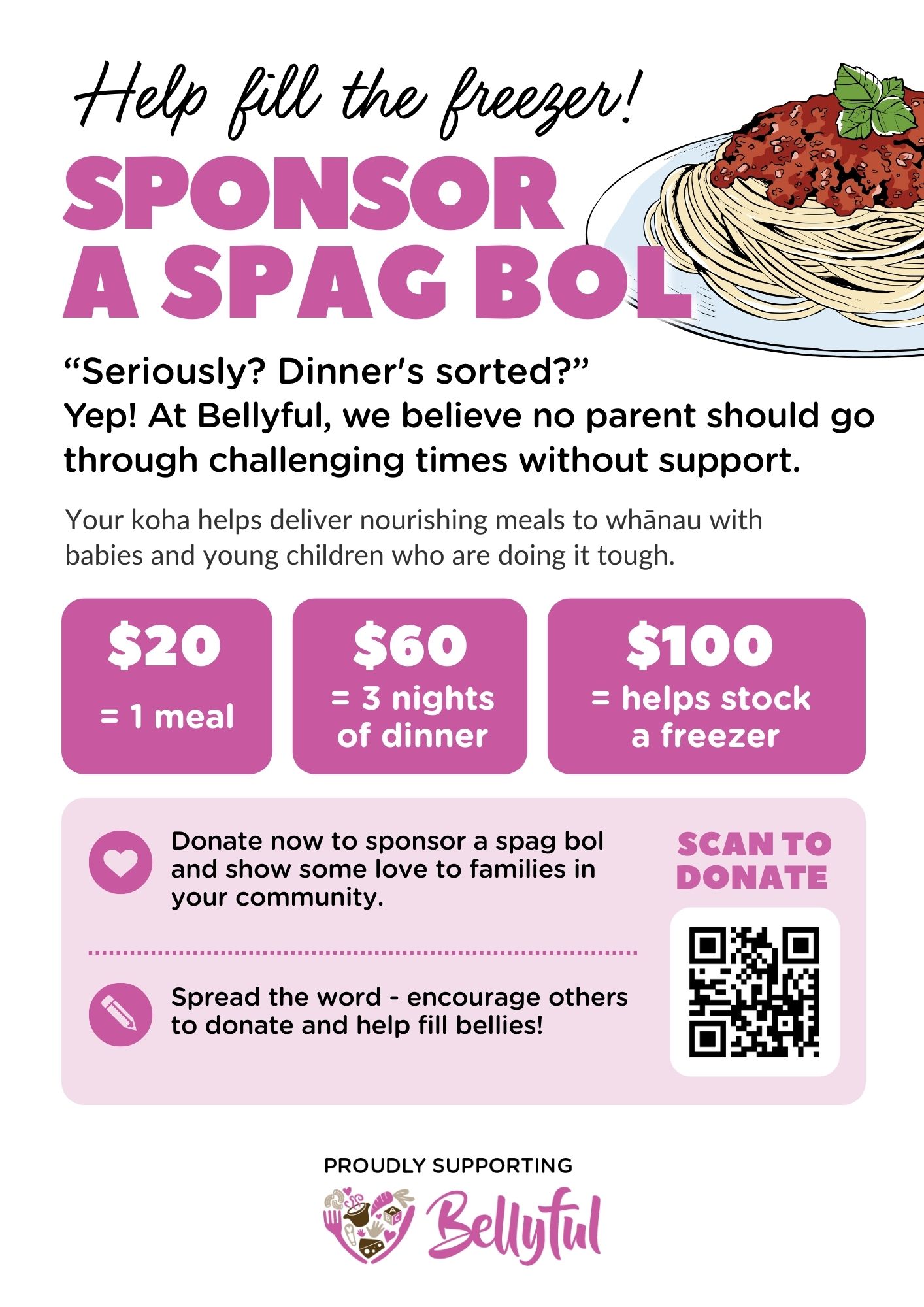 Sponsor a Spag Bol Poster