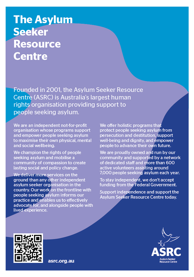 A5 About the ASRC  – Professional Print