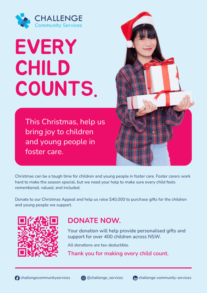 Every child counts A4 poster