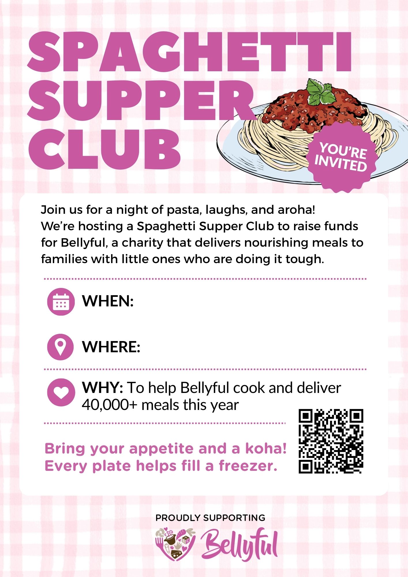 Spaghetti Supper Club Invite