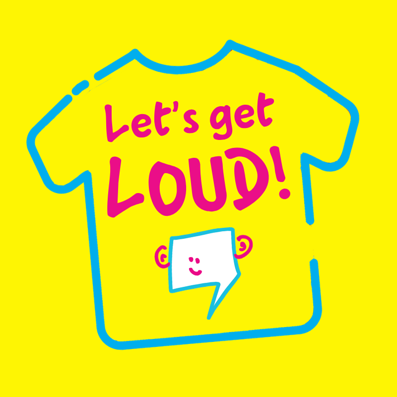 We're Getting Loud Square - yellow