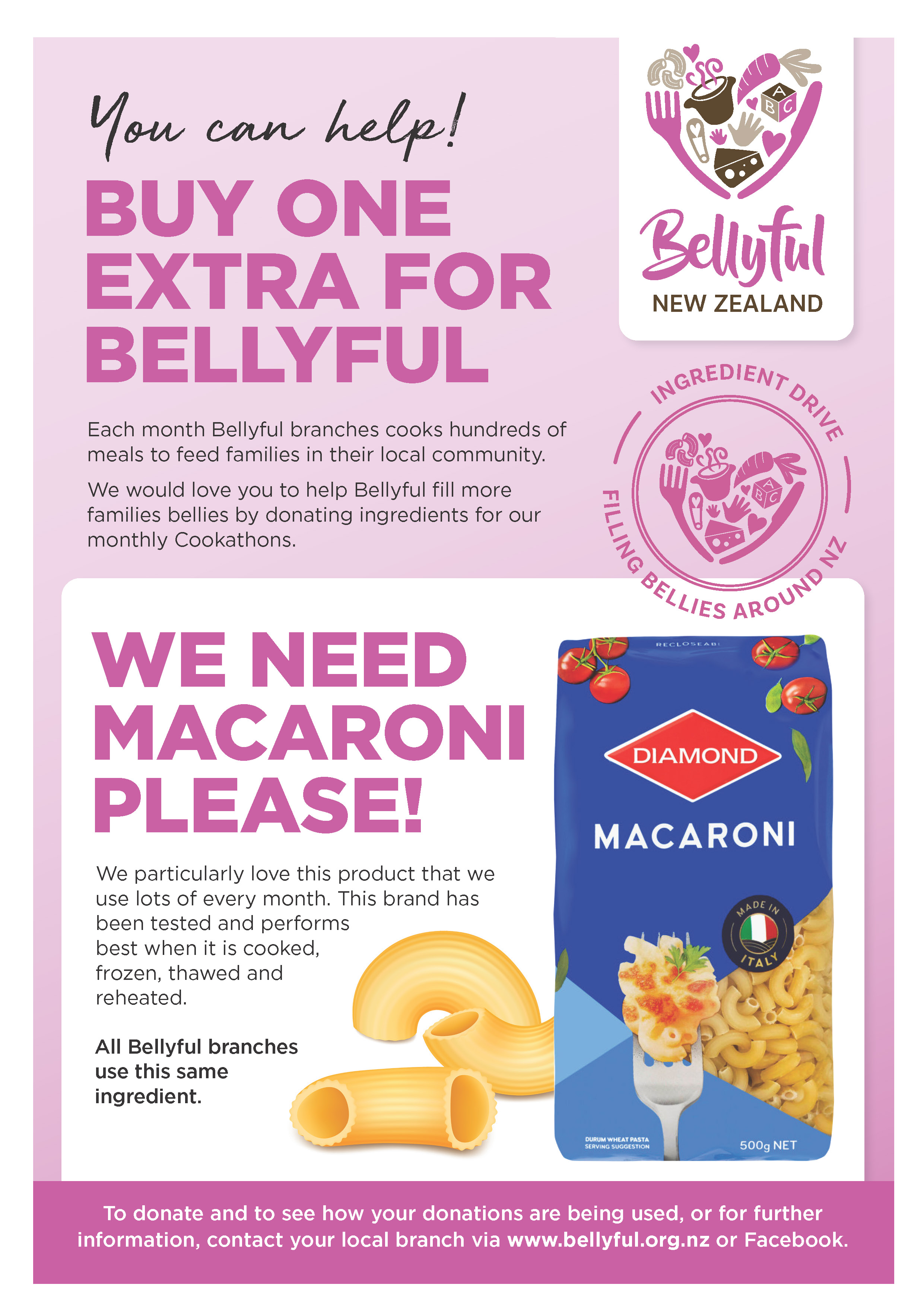 Macaroni donation poster
